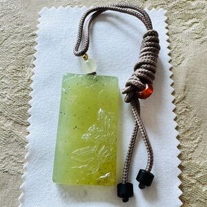 Xiu Jade Landscape Pendant Necklace